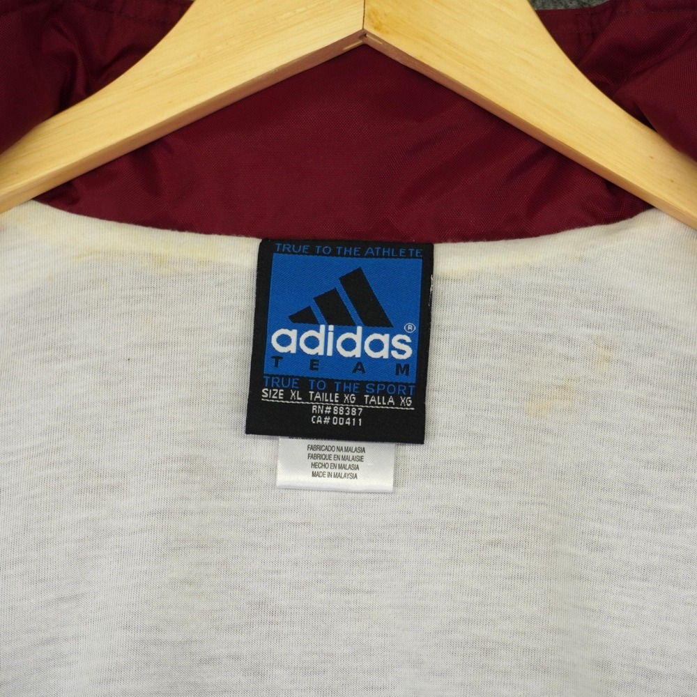 Vintage Adidas Track Jacket Men XL Washington Redskins Full Zip Windbreaker Y2K - Picture 4 of 12